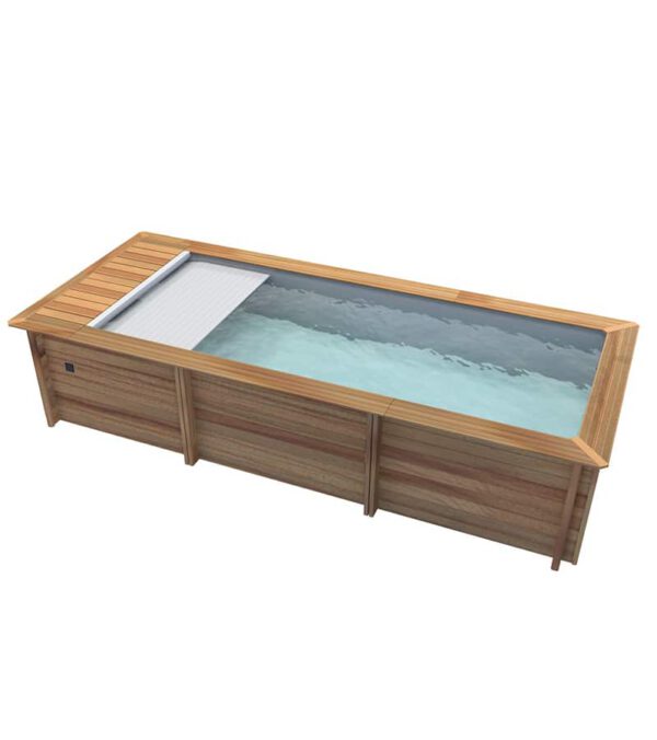 Caseta de madera depuradora piscina de madera- Piscinas Athena