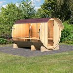 Sauna exterior de barril 3 Karibu con camara – 4 a 6 plazas