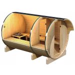 Sauna exterior de barril 3 Karibu con camara – 4 a 6 plazas