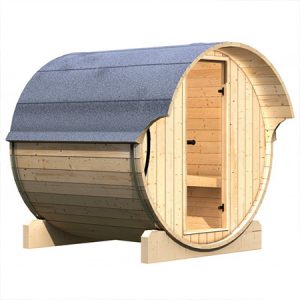 Sauna exterior de barril Karibu – 4 a 6 plazas